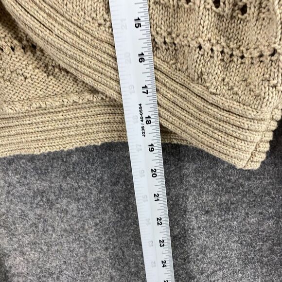 5/$45 Old Navy Cardigan Women XS Beige Knit V-Neck Long Sleeve One Button - Picture 7 of 8